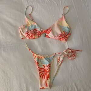 Tropical Print Bikini Set